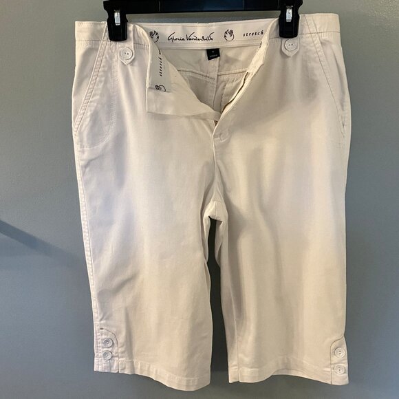 Gloria Vanderbilt Pants - Gloria Vanderbilt Stretch Waistband White Capri Sz 10